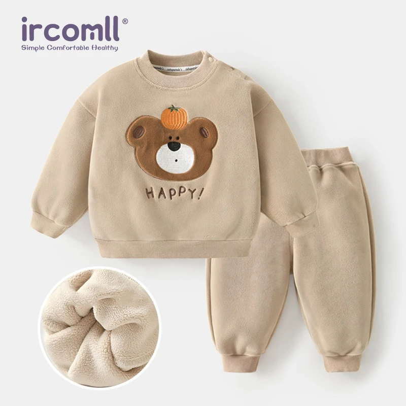 Ircomll 2pcs Children Clothes Sets Autumn Winter O'neck Cartoon Sweatshirt+Pants Sport Suits For Kids Toddler Outfit Clothing
