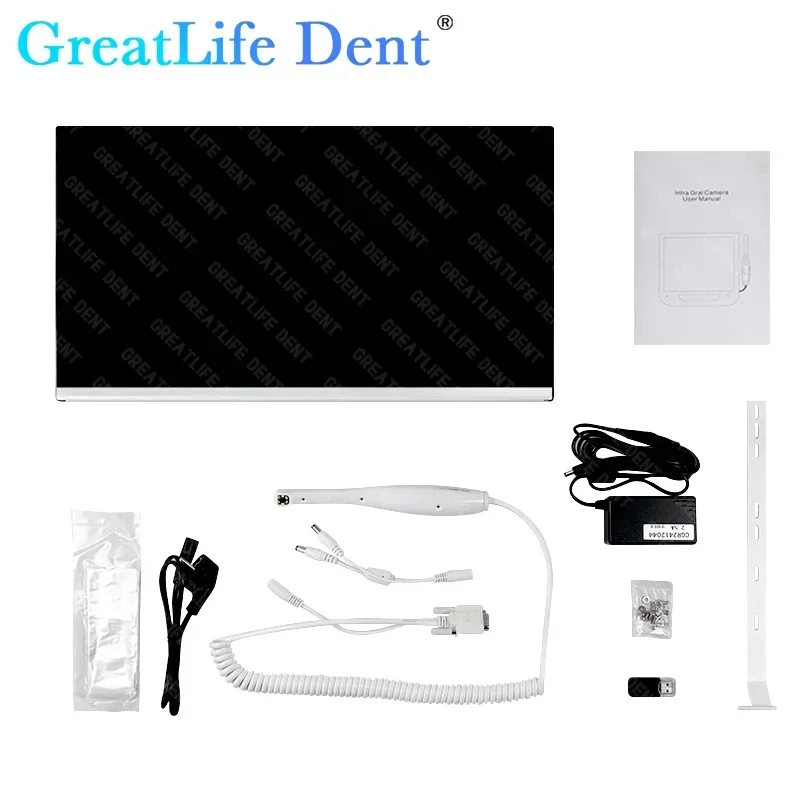 GreatLife Dent Wifi HD 1200만 픽셀 치과 구강 내시경 카메라 21인치 LCD 모니터 구강 내 카메라 수의사 애완 동물 병원