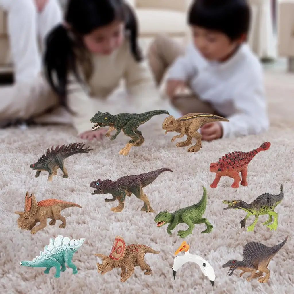 12x Simulated Dinosaur Figure Model Educational Toy Small for Birthday Kids