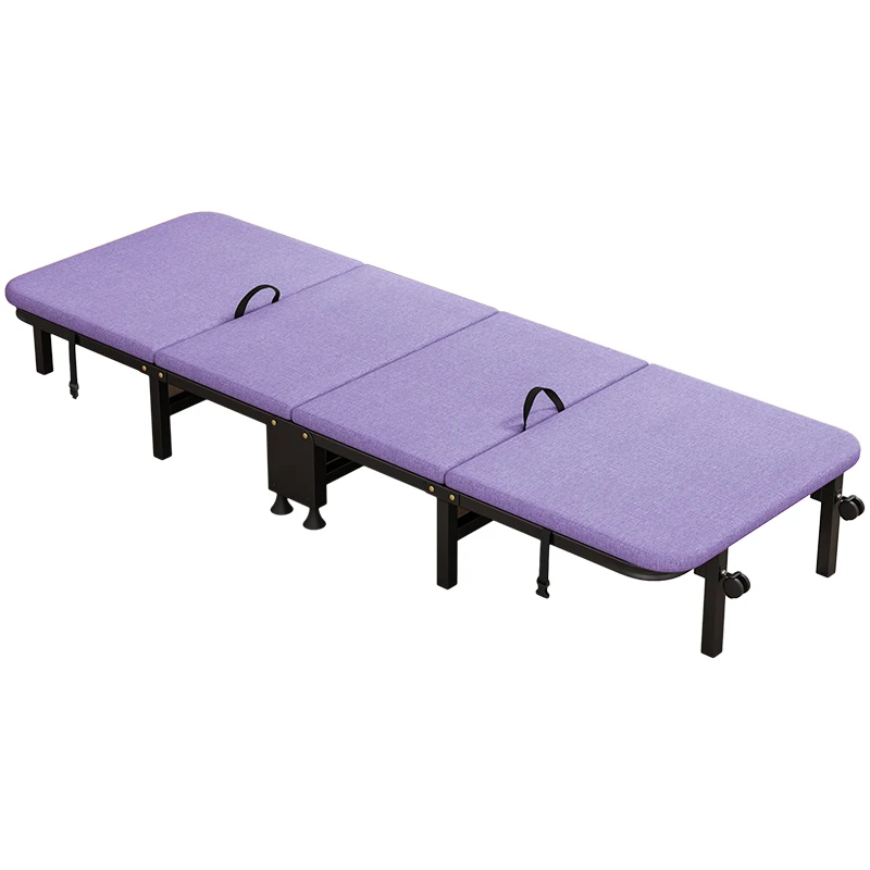 LMM folding bed single office siesta portable four-fold bed siesta bed home