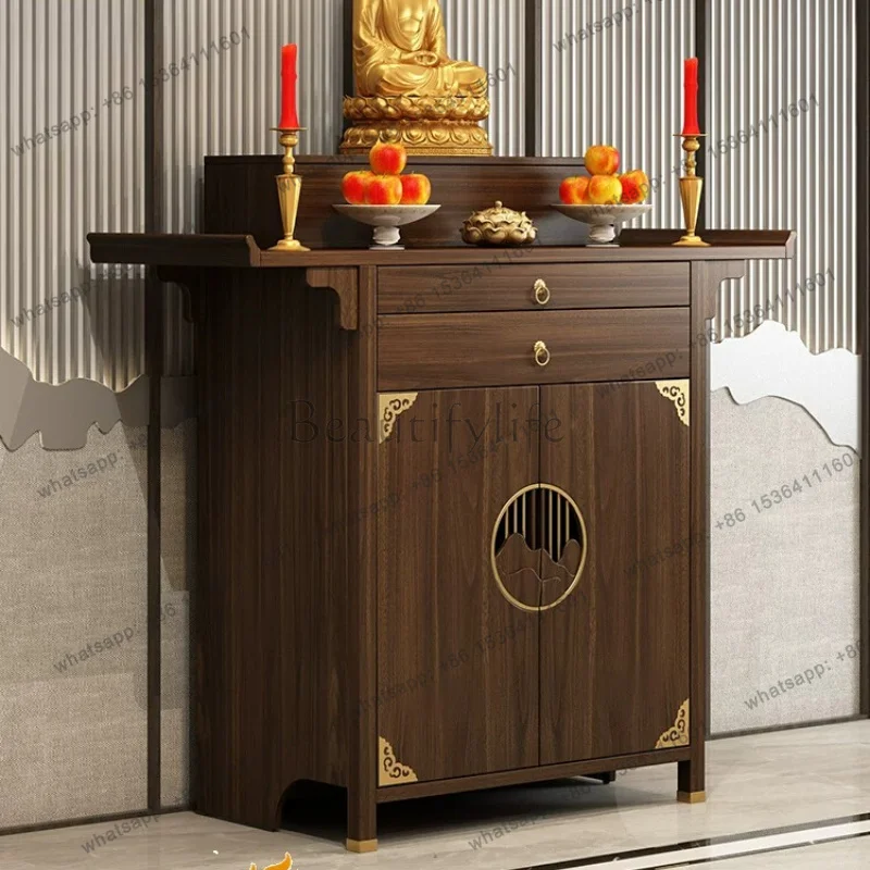 

Solid wood table new Chinese altar cabinet household shrine