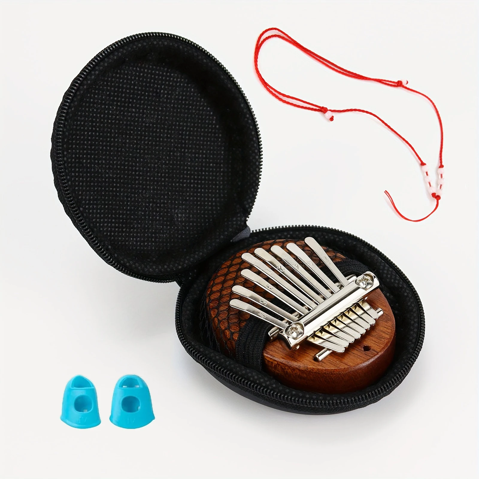 8-Tasten-Mini-Kalimba, exquisiter Finger-Daumen-Klavier-Marimba-Musical, gutes Accessoire, Anhänger, Geschenk