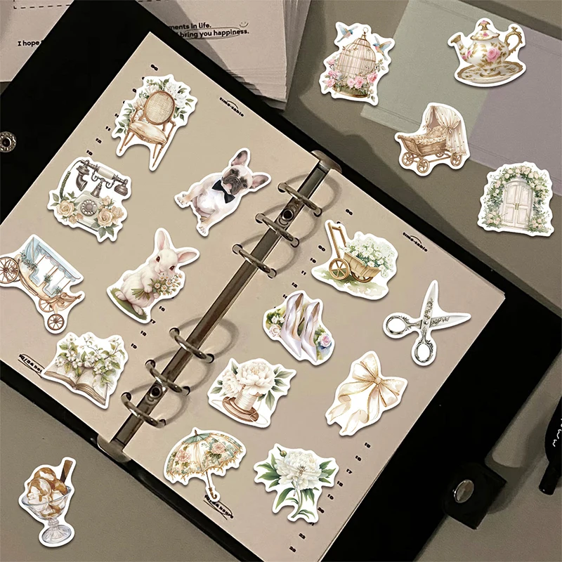 50PCS Retro Pastoral Animal Stickers DIY Decoration Diary Laptop Luggage Guitar Suitcase Beautiful Decals Children Toys Gifts