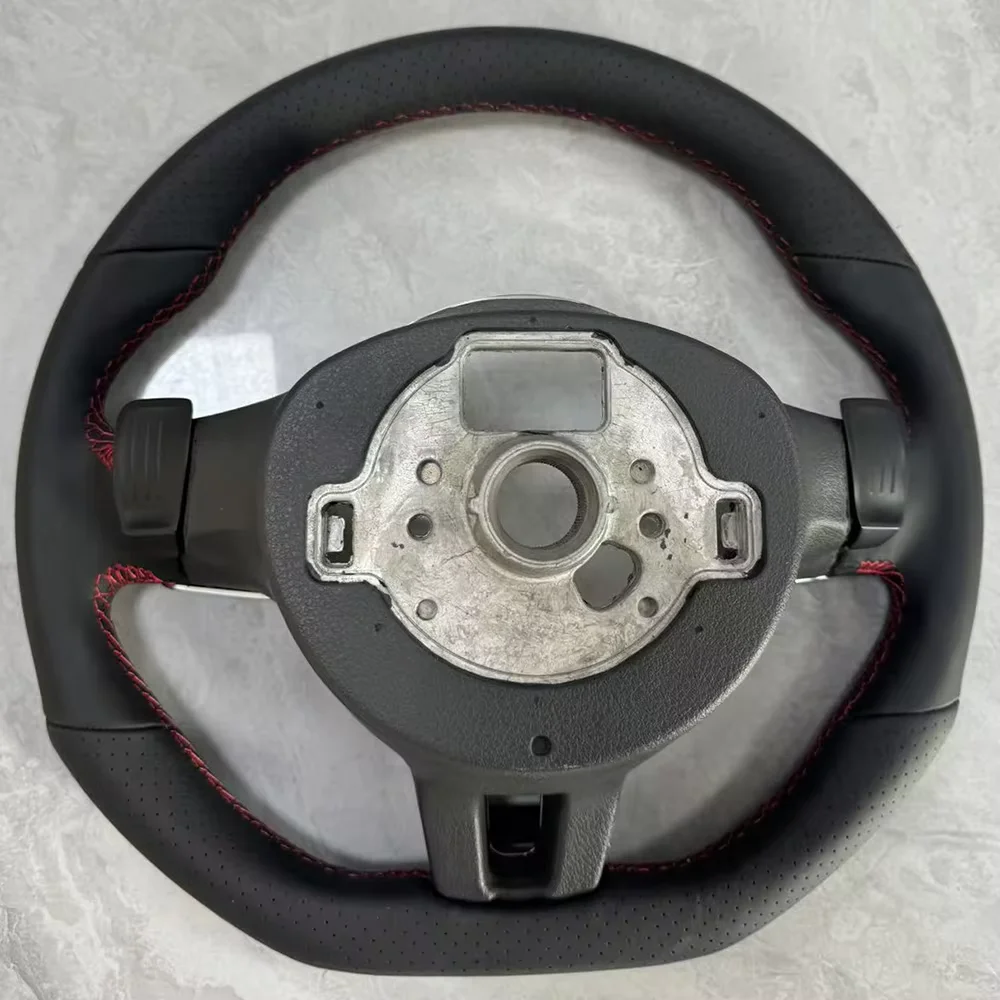 

GTI Leather Multifunctional Steering Wheel With button Old R Logo Assembly For Golf MK6
