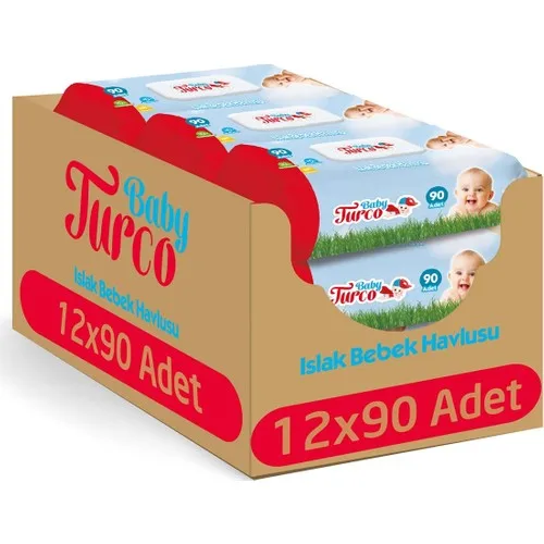 Baby Turco Wet Towel 90'lı x 12