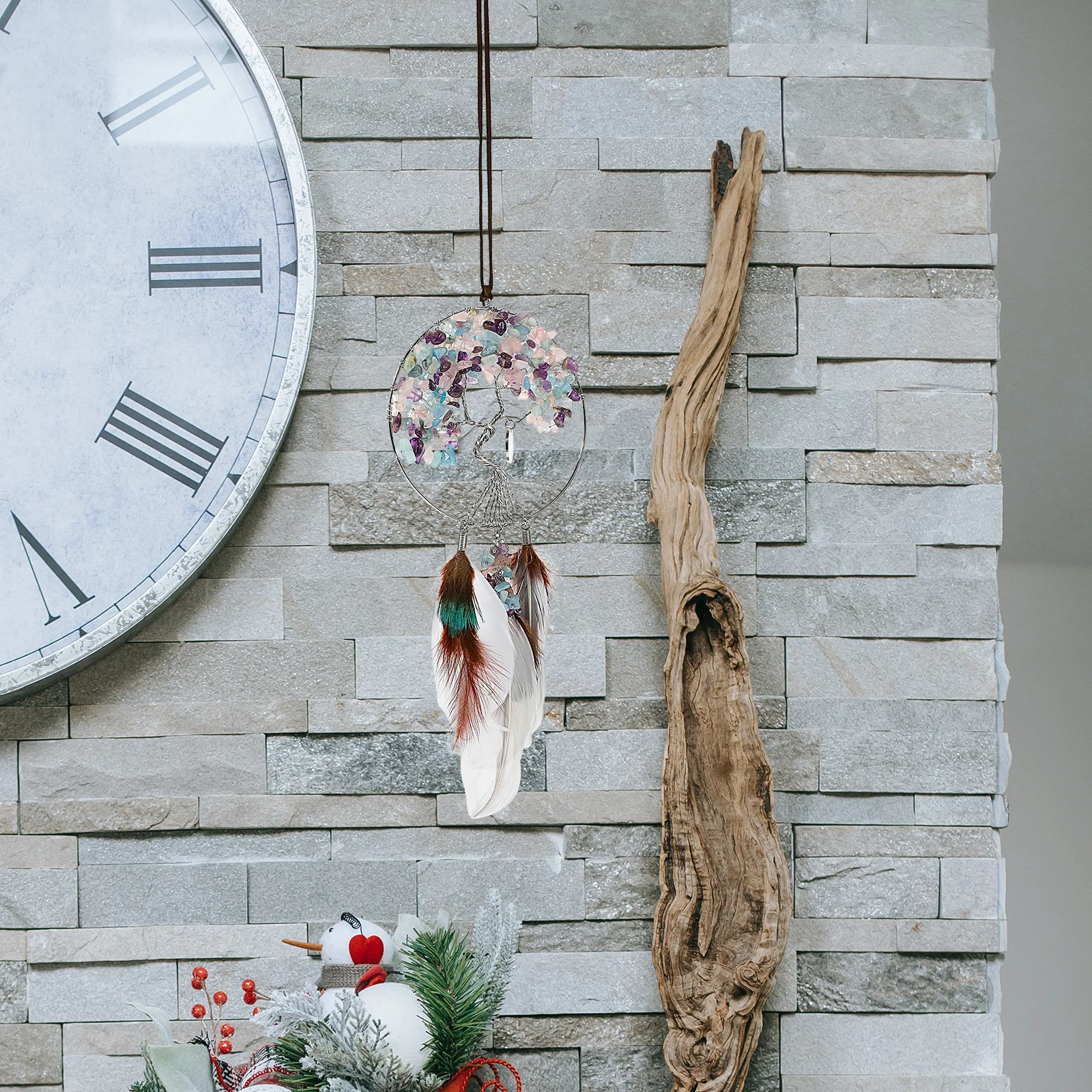 

Crystal Life Tree Dream Catcher Decorative Bedroom Hanging Ornament Wall Pendant Romantic Hanging Decoration Bedroom Decoration