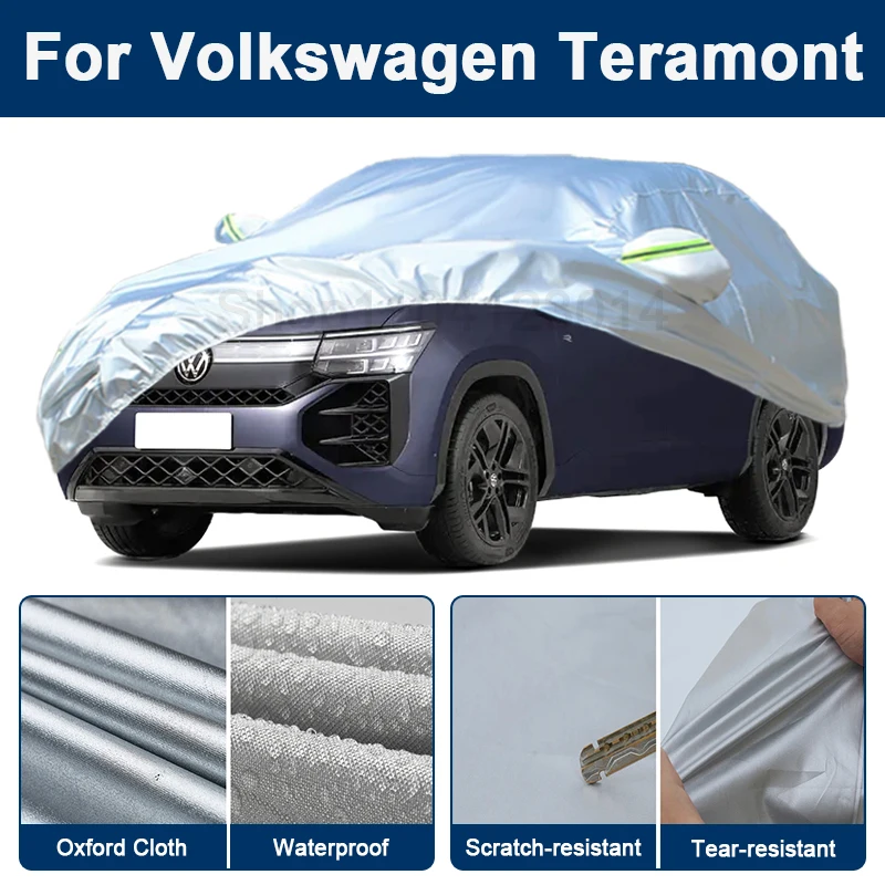 

Outdoor Full Car Cover For Volkswagen Teramont with Reflective Strips Waterproof Snowproof Dustproof UV Protection