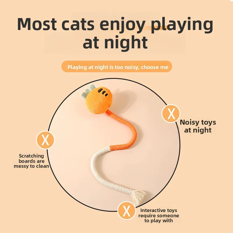 Mint Flavored Cat Toy Chew Rope Toy for Kittens Interactive Pet Supplies Self Entertaining Teeth Grinding Toy for Cats view 4