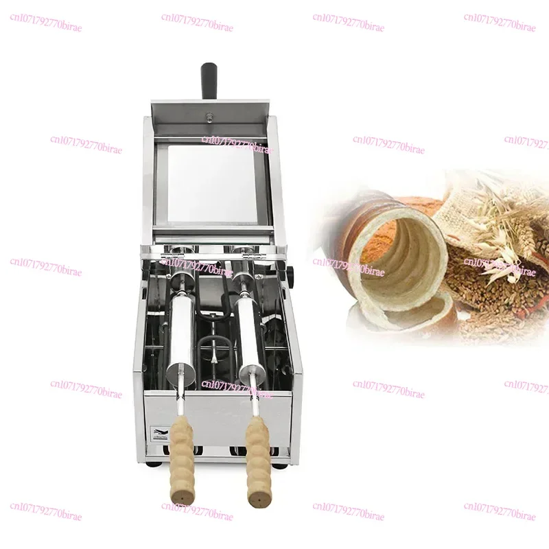 

Электрическая печь для выпечки чимней-кейков с 2 роликами из нержавеющей стали, 1500 Вт, для приготовления рожков для мороженого и хлеба, с функцией нарезки