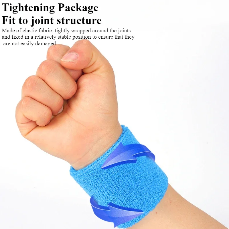 8*5cm1pc Sports wristband made of cotton for comfortable outdoor fitness breathable and sweat absorbing wrist protection