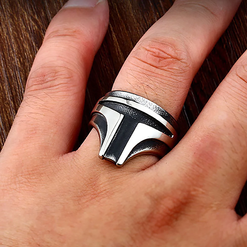 High Quality Stainless Steel Personality Movie Rings For Men Boys Punk Rock Cool Unique Knight Metal Charm Jewelry Accessories