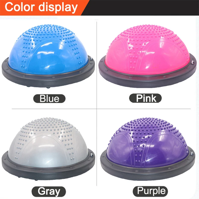 58cm Explosion-proof Wave speed Velocity Ball Balance Yoga Hemisphere Home Point  Exercise Sport Pilates Gym Fitness Equipment