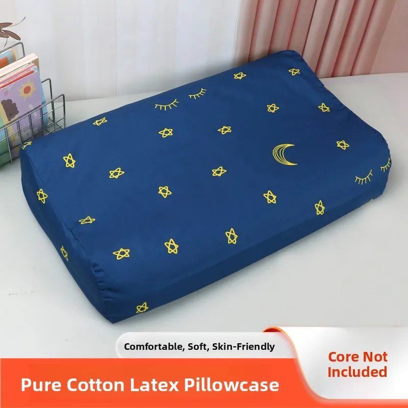 

Pure Cotton Latex Pillowcase for Children Nursery Cartoon Student Zippered 30x50 Memory Pillow Full Cotton 40x60 Pillowcase