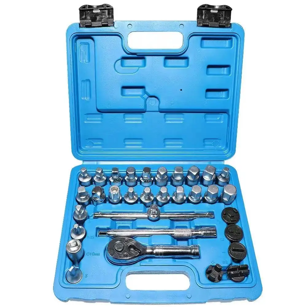 

Transmission Oil Pan Drain Plug Removal Tool Kit for VW Audi Ford Land Rover Benz