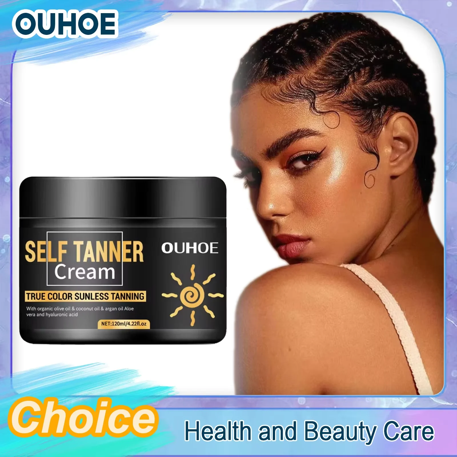 

Body Bronzer Cream Sexy Bikini Wheat Color Brown Booster Skin Protection Nourishing Effectively Sunbeds Sun Tanning Lotion 120g