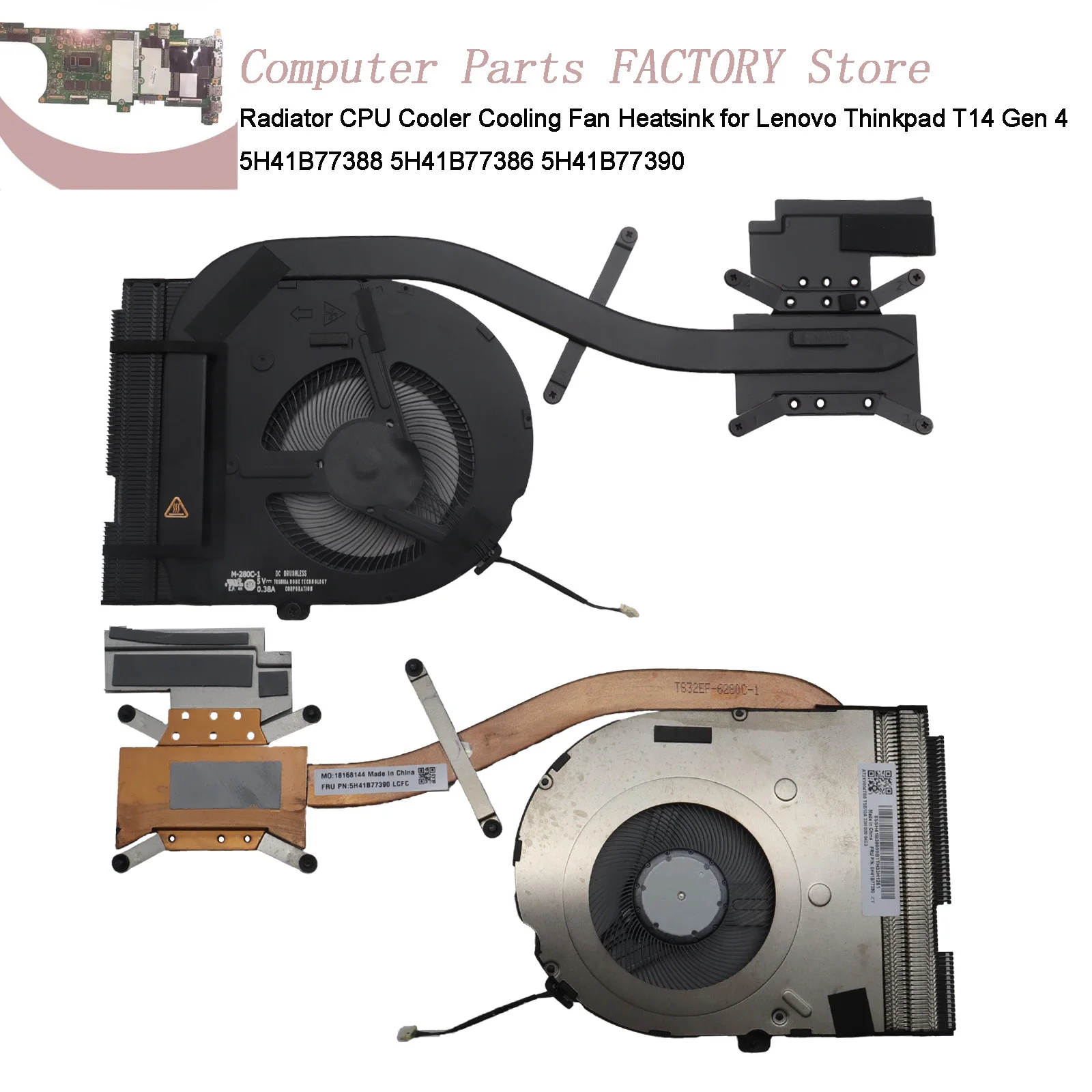 

5H41B77390 радиатор процессора кулер охлаждающий вентилятор радиатор для Lenovo Thinkpad T14 Gen 4 вентилятор 5H41B77388 5H41B77386