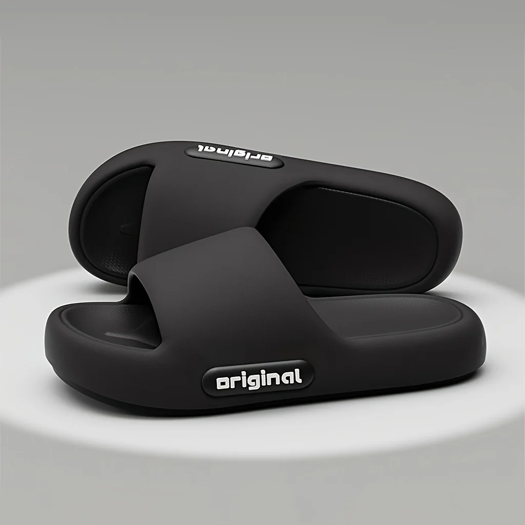 แฟชั่นผู้หญิง 2025 ด้านล่างหนา Cloud รองเท้าแตะพิมพ์แพลตฟอร์มรองเท้าแตะนุ่มสบายหมอนชายหาดสไลด์