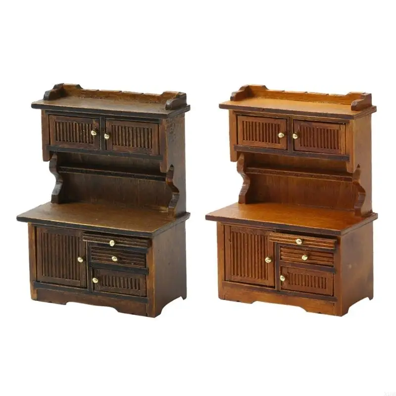 

N1HB Miniature Sideboard Cabinet with Double Door For 1/16 Dollhouses Decoration