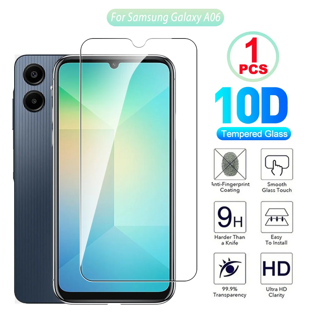 SamsungA06-protector de pantalla de vidrio templado para Samsung Galaxy A06, A06, A, 06, 06A, samsun Galaxy A06, SM-A065M de película para teléfono de 6,7 pulgadas
