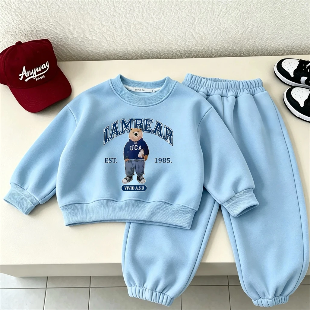 2 Piece Set Spring Autumn Clothing Toddler New Design Sweatshirts Loose Pants Casual Sports Costume Child Boys Tracksuits
