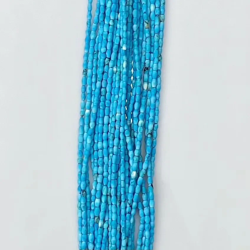 Natural Turquoise Gemstone Facted Loose Beads 38cm Women Trendy Fashion Jewelry DIY Bracelet Necklace Strand Beads Charm Style