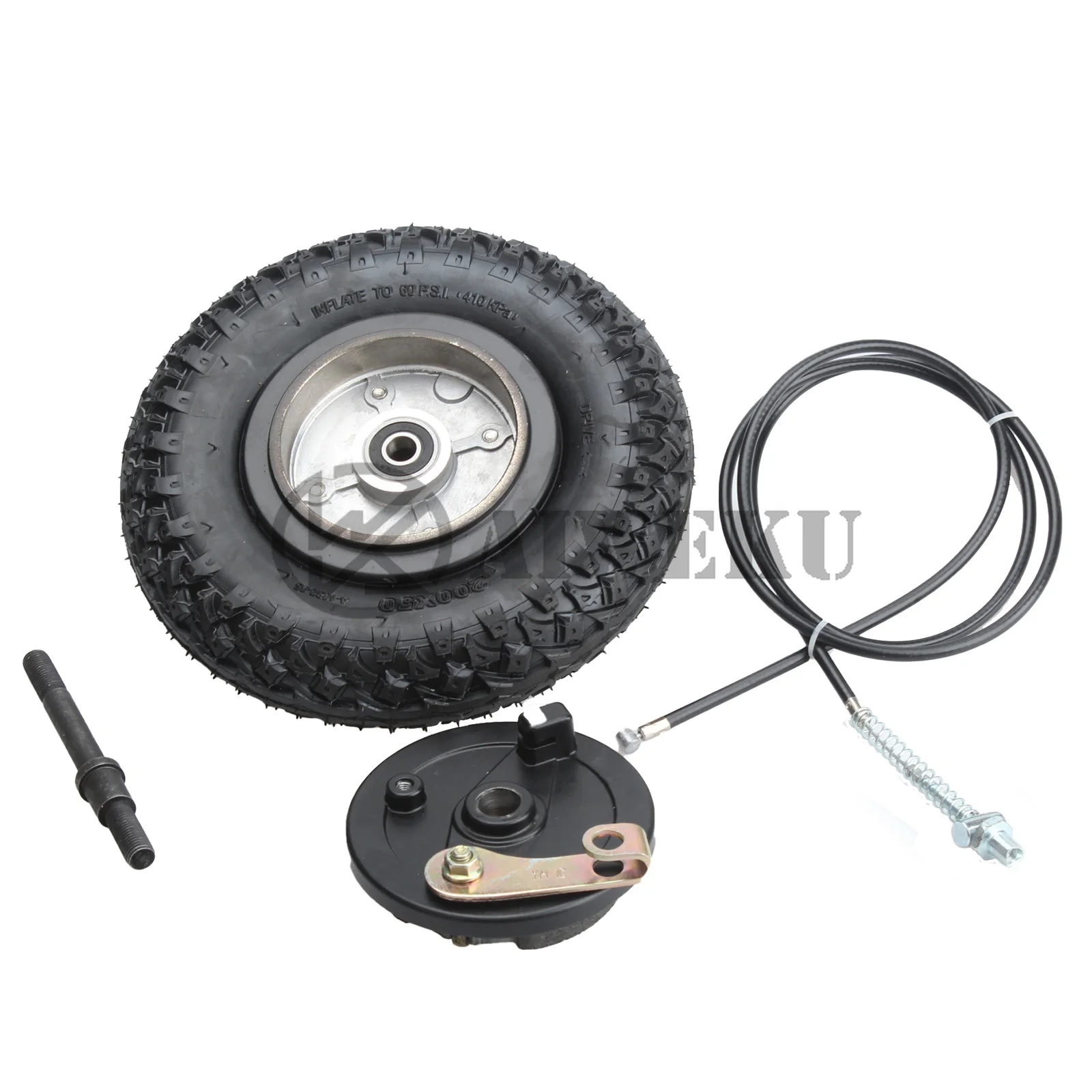 200x50 Pneumatic Wheel With Drum Brake Electric Scooter With Expansion Brake Aluminum Wheel Brake For 8 Inch Wheel Electr Parts