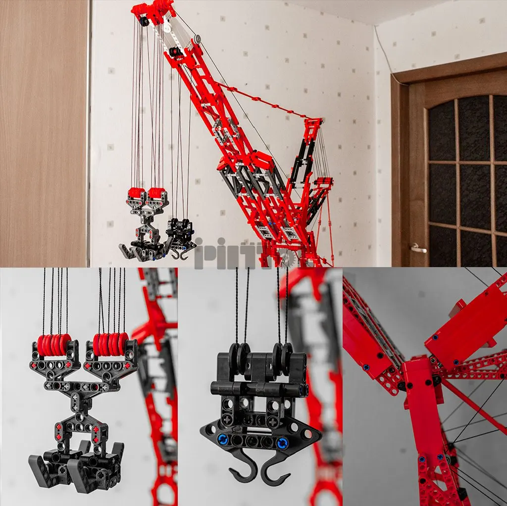 Moc-77733 ring rail crane mammoet ptc-200-ds 4933pcs electronic drawing splicing building block technology assembly