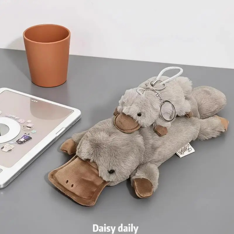 Soft Cute Plush Platypus Keychain Stuffed Animal Doll Pendant Key Ring for Backpack Handbag Decor Girlfriend Gift