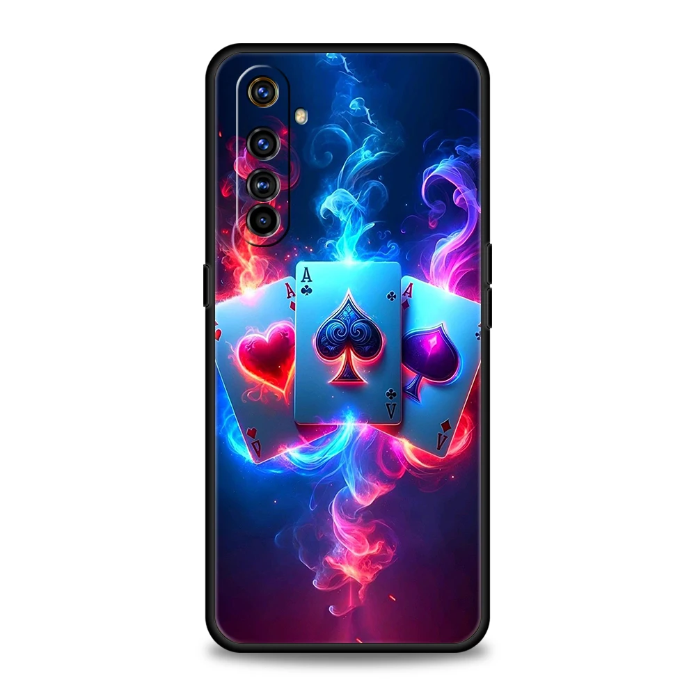 Ace Of Spades Phone Case For Oppo A3S A15 A17 A31 A95 Find X5 X6 Pro A54 A53 A52 Reno 6 7 8 SE Z Pro 5G Silicone Cover Capas Bag