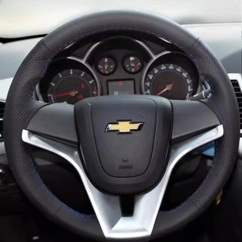 

Сшитый вручную чехол на руль автомобиля из натуральной кожи для Chevrolet Cruze 2009-2014 Orlando Aveo 2011-2014 автозапчасти