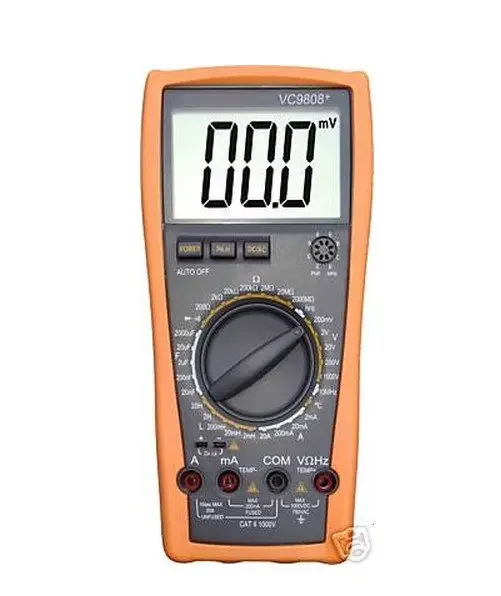 3 1/2 Digital multimeter DCV ACV DCA/R/C/L/F  VC9808+