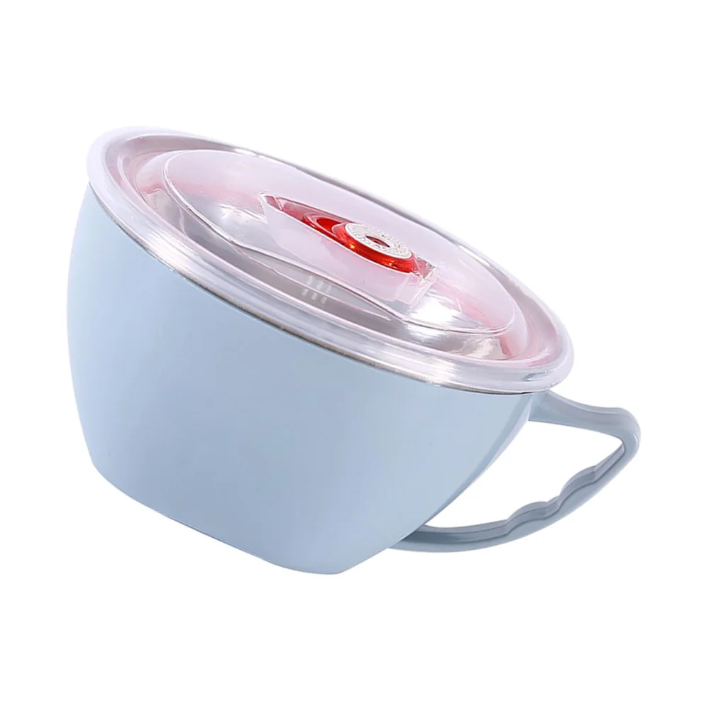 

Stainless Steel Noodle Bowl Blue Random Color Lid Soup Food Insulation Container For Office Camping Travel Lunch Bento Box