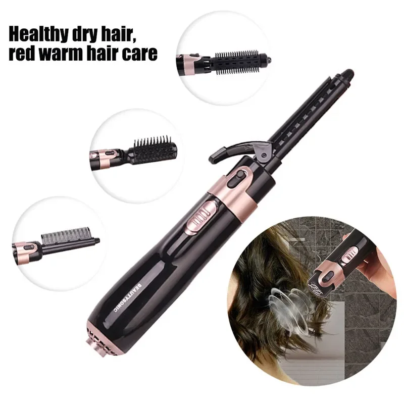 

Portable hair dryer 4-in-1 salon hair care equipment, negative ion hot hair straightener, multi-functional hair dryer design