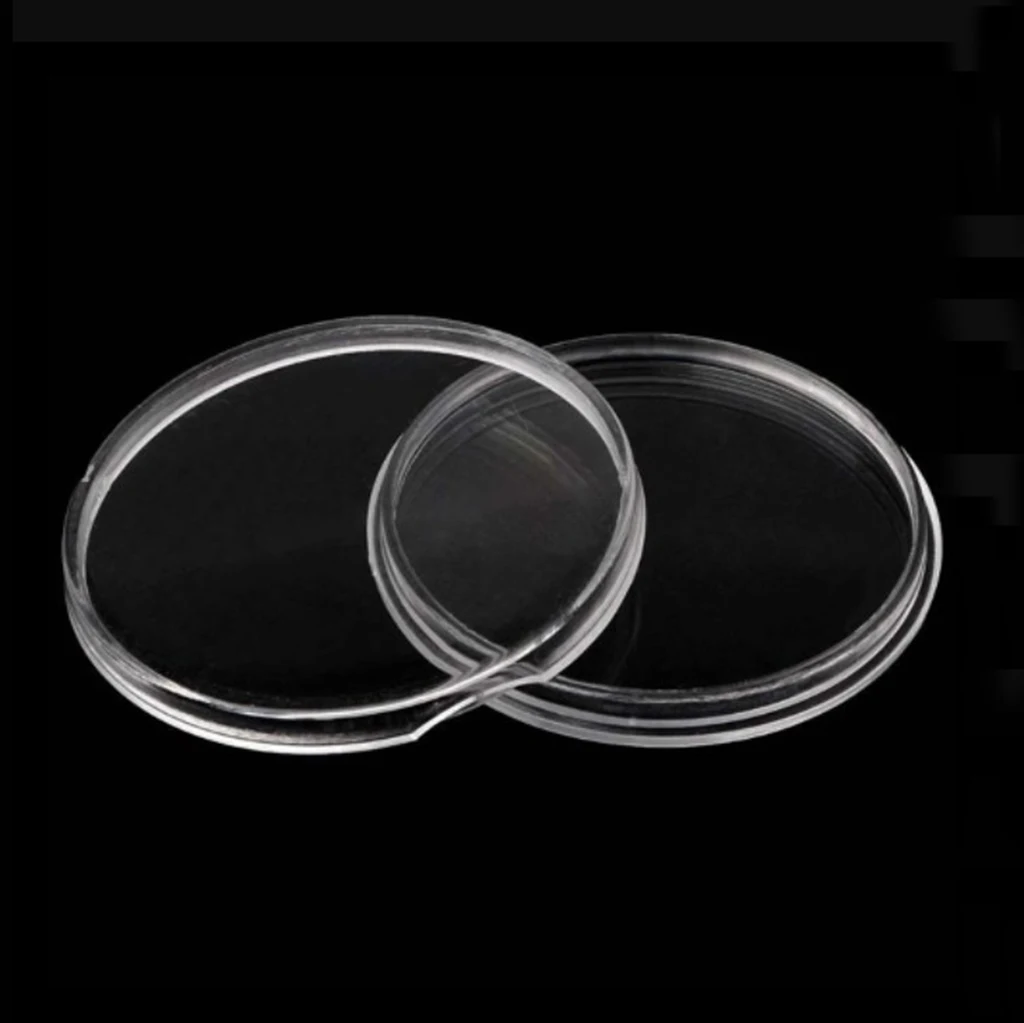 10Pcs Transparent Coin Capsules Cases 50mm Inside Diameter Coin Cases Storage Box for Coin Holder Collection Supplies