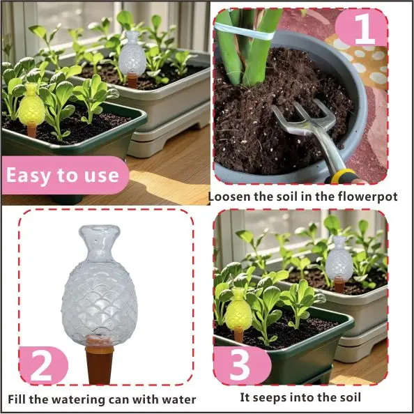 3 قطعة نظام الري بالتنقيط الدفيئة التلقائي الذاتي سقي المسامير للنباتات داخلي في الهواء الطلق حديقة النباتات الري #6