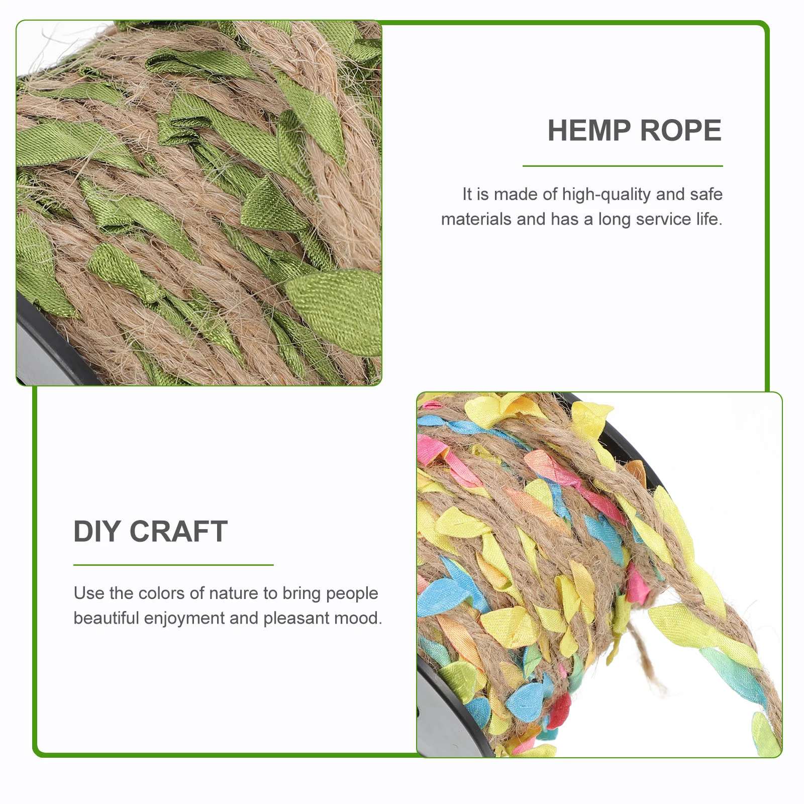 

1pcs Simulation Rattan Leaves Garland 10m Green Colorful Hemp Rope DIY Craft Decor Wedding House Bookstore Sewing Supplies