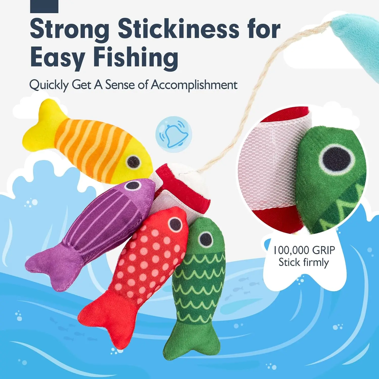 Cloth Fishing Game Set Toddler Toys Montessori Toys for Boy Girl Birthday Gift Stacking Cups Number Color Shape Learning Toy Kid