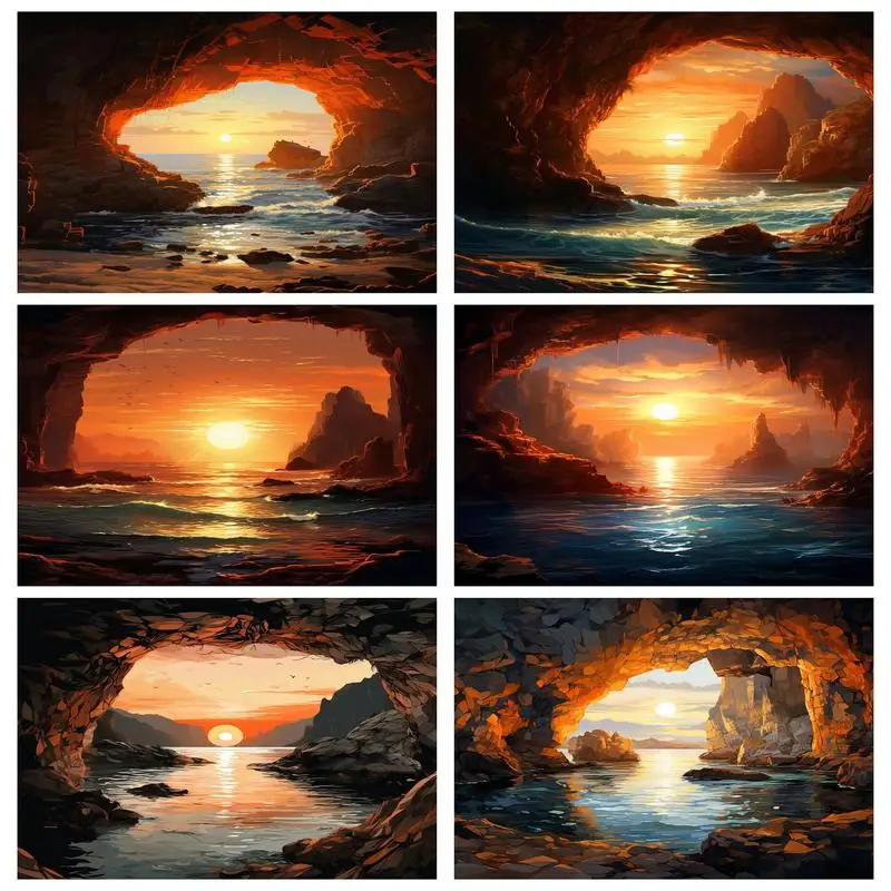 

PhotoCustom Painting By NumbersWith Frame Landscape Coloring By Numbers Home Decoration For Living Room Art