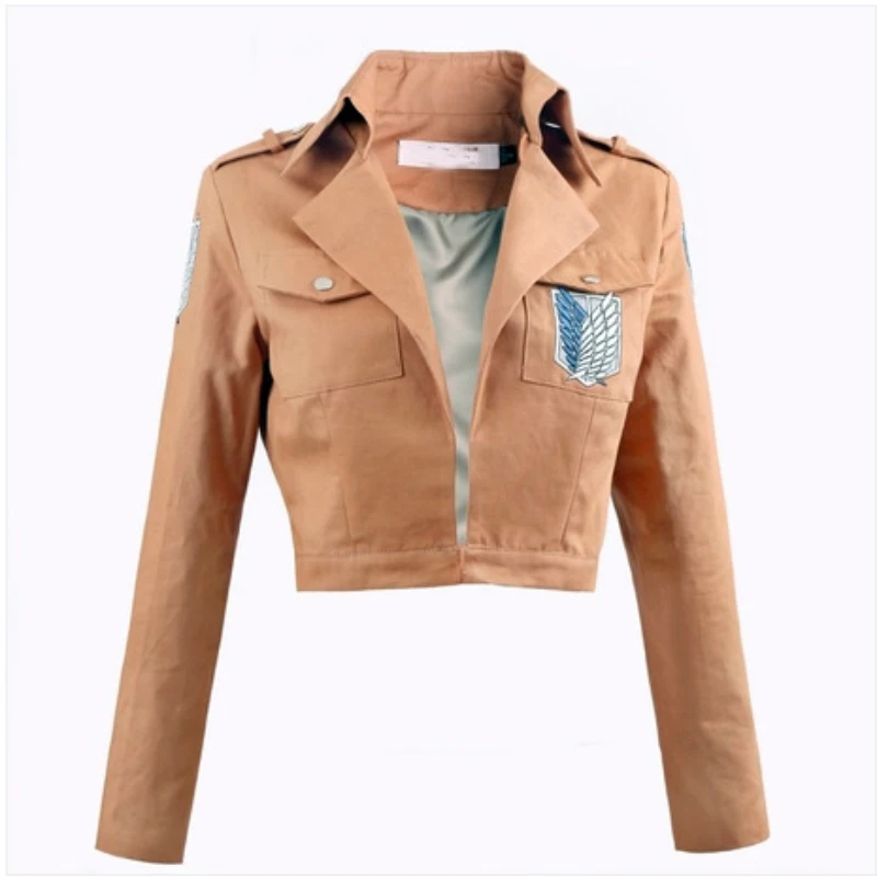 Anime Attack Survey Corps Jacket Eren Mikasa Levi Cosplay Costumes Embroidery Style Coat Halloween Dressing For Men Women