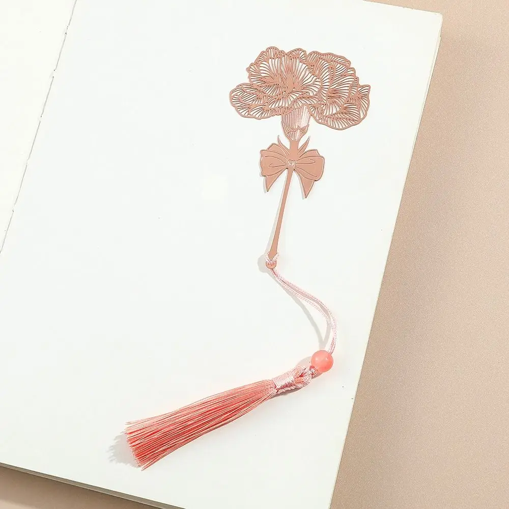 Dandelion Flower Leaf Chinese Style Bookmark Hollow Tassel Sunflower Book Clip Stationery Reading Gift Book Markers