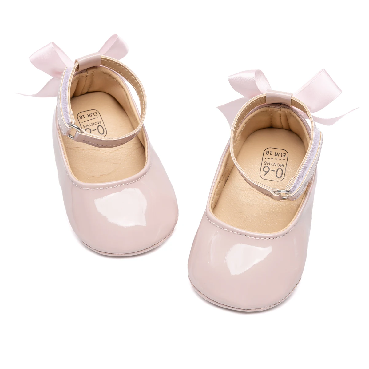 Baby Mädchen Mary Jane Ballerinas aus Lackleder mit Schleife, Prinzessinnen-Kleiderschuhe, rutschfeste weiche Sohle, für Kleinkinder, Prewalker, Party – Detail 38