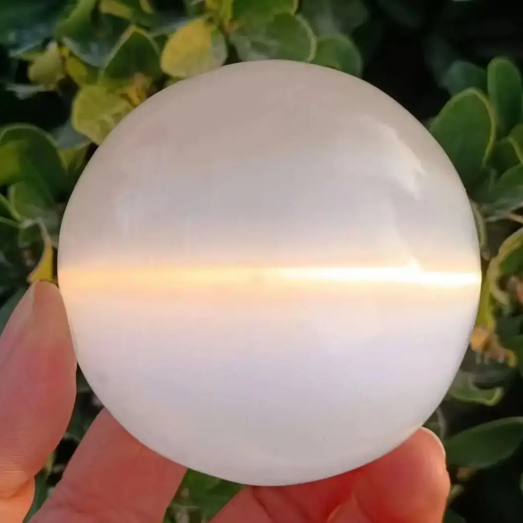 Natural Formed! White Transparent Selenate Balls, Quartz Crystal Gypsum Balls, Minerals, Reiki, Therapeutic