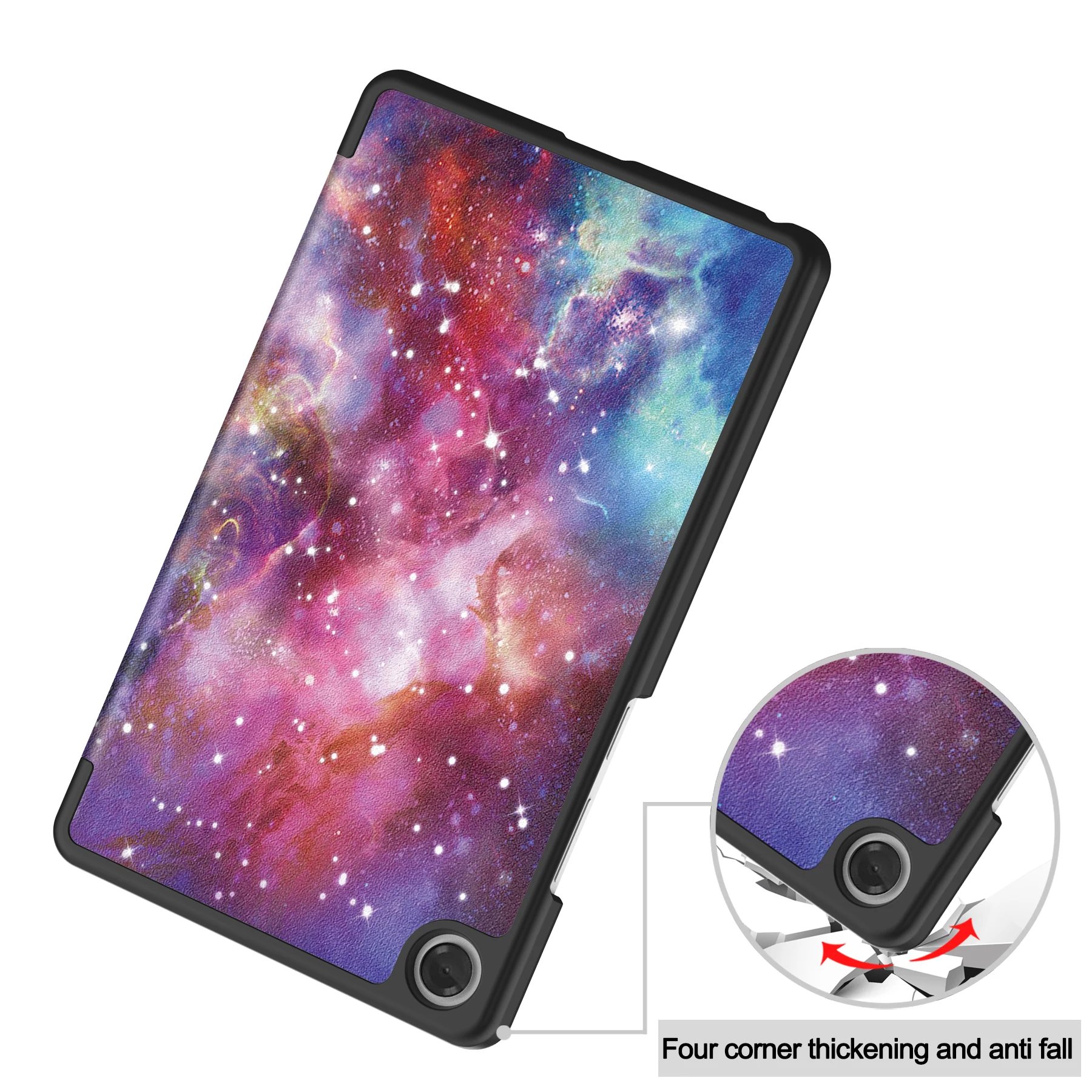 Capa para tablets para Lenovo Tab One/Tab K9 8,7 polegadas PU couro com rodízio triplo capa dura