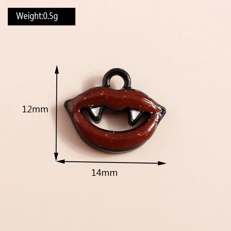20 Stück süße Emaille Halloween Geist Kürbis Fledermaus Charms für Schmuckherstellung Ohrringe Anhänger Halsketten Armband DIY Bastelbedarf – Detail 5