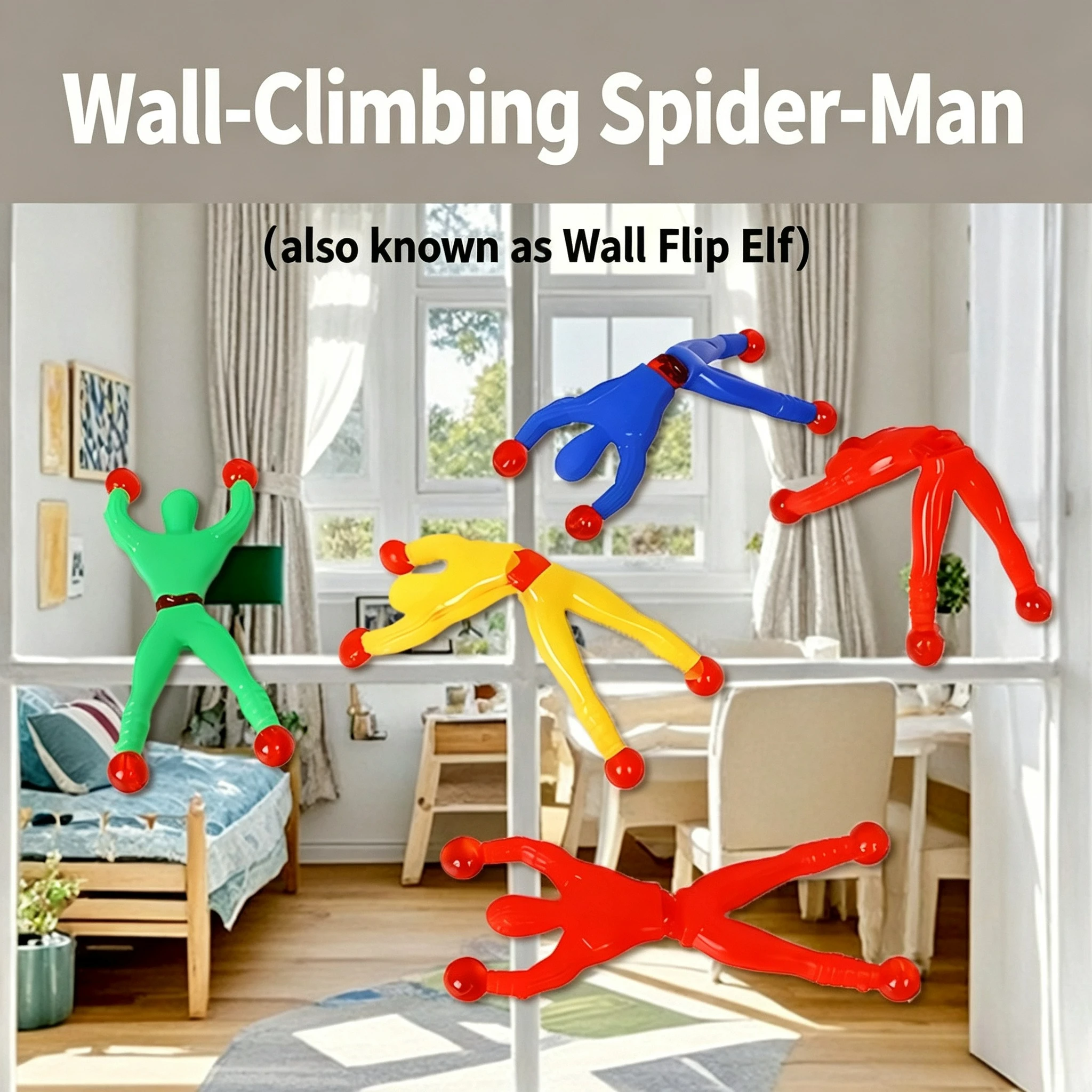 10Pcs Novelty Sticky Wall Climbing Climber Men Kids Boy Birthday Party Favors Supplies Pinata Fillers Treat Bag Gifts