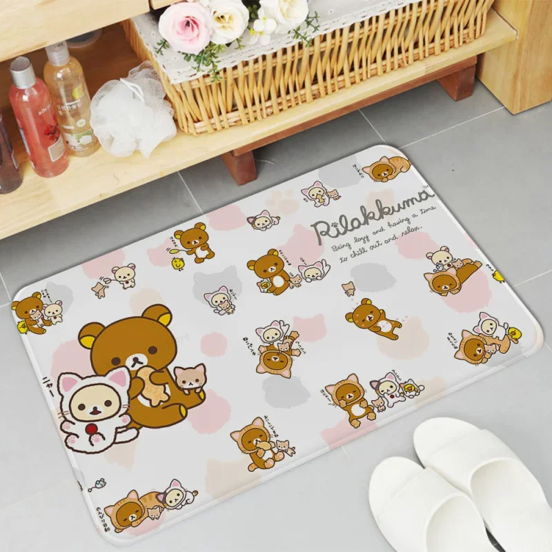 R-Rilakkuma Hallway Carpet Nordic Style Home Doormat Bathroom-Toilet Mats Bedroom Household Carpets