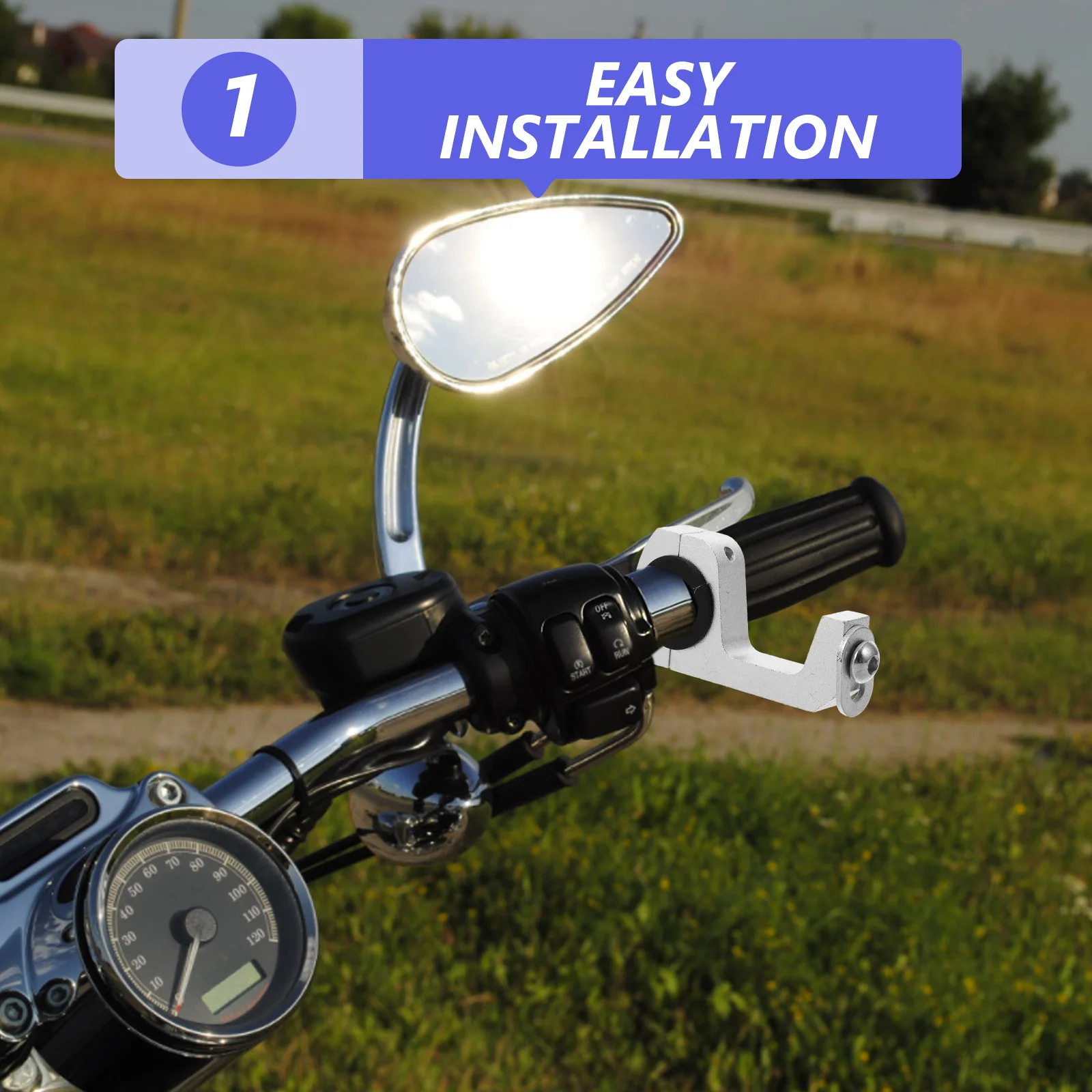 

Versatile 22 28mm Handlebar Bracket Kit Compatible Various Models Quick Adjustments Durable Metal Handguard Mount