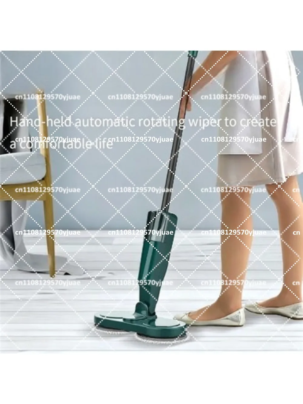 Wireless Electric Spray Mop for Floor Cleaning, Handheld Rotary Mop with Rechargeable Battery