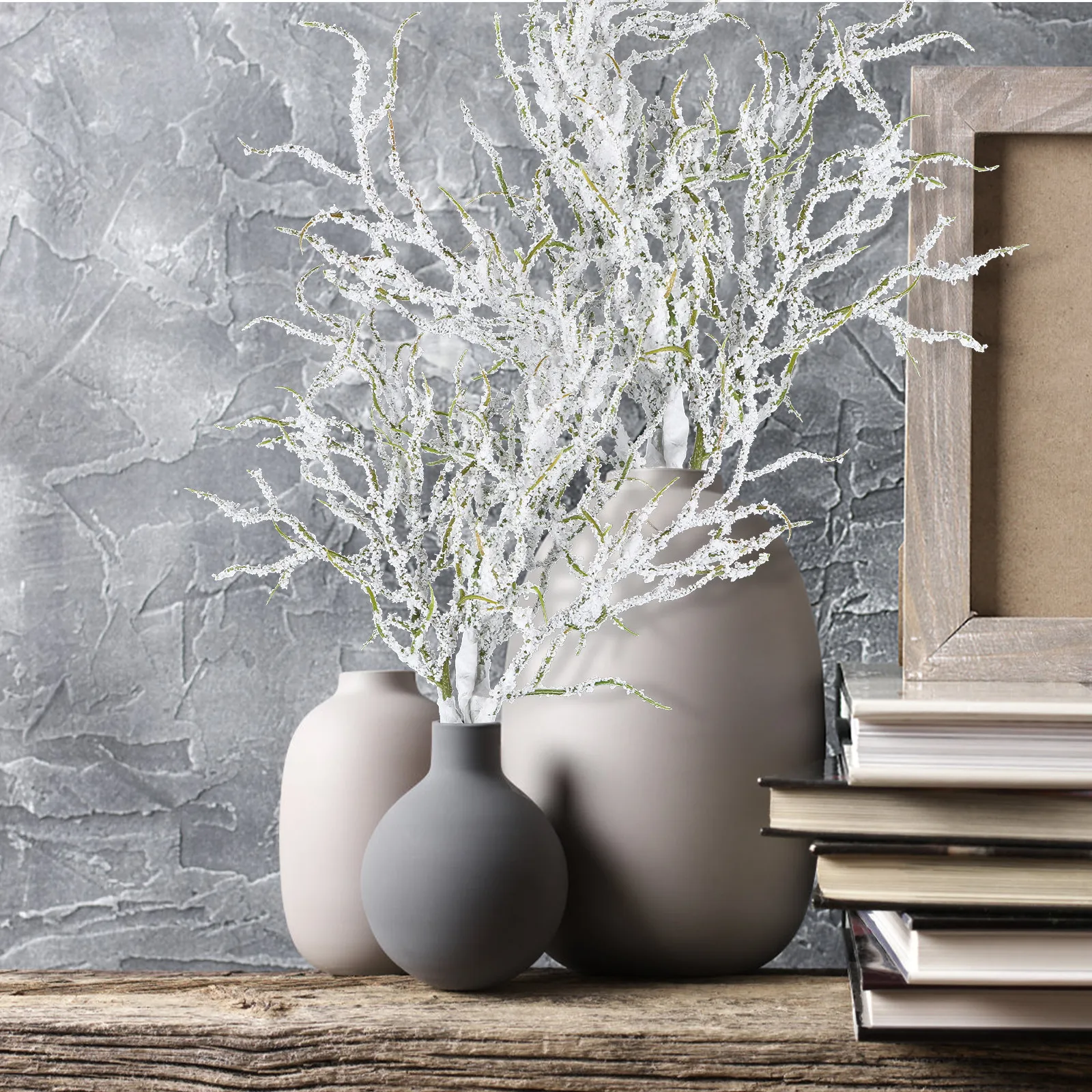 Artificial Plant Decor Snow Pine Ornament Elegant Lightweight Bright Color for Garden Wedding Interior Decoration Scene