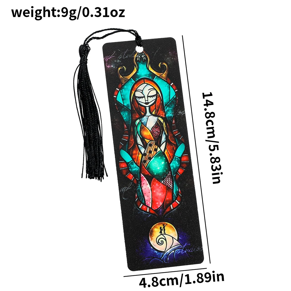 1Pcs Nightmare Before Christmas Bookmarks For Fans Collection Acrylic Bookmarks Tassels Reading Markers Family Friends Gifts